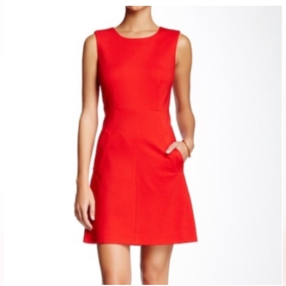 Diane Von Furstenberg Red Sleeveless Mini Dress